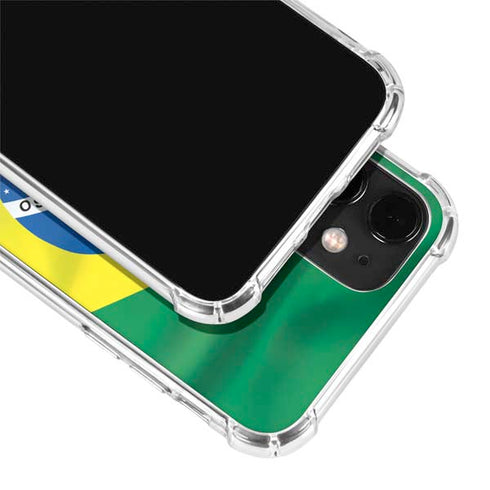 Brazil Flag iPhone 12 Clear Case